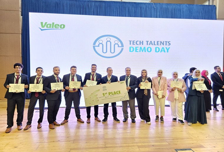 Congratulations to the Mechatronics Engineering students at the Egyptian Russian University for winning first place in the VALEO Tech Talents Demo Day 2024 competition