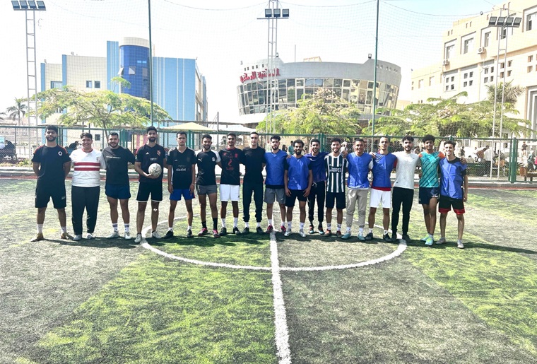 Part of the sports day activities at the Egyptian Russian University