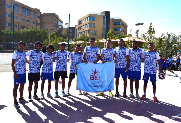 part of the  Egyptian Russian University volleyball team’s participation in the friendly universities championship at Badr University