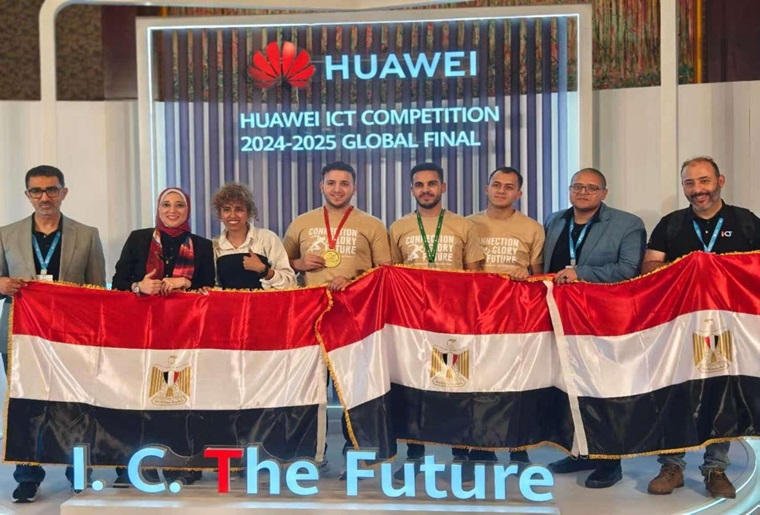 A new global achievement added to the record of the Huawei Academy at the Egyptian Russian University