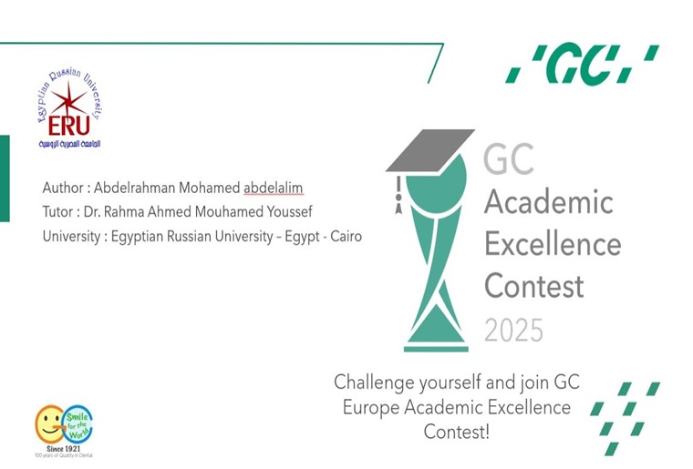 Faculty of Oral and Dental Medicine – Egyptian Russian University congratulates one of its outstanding students